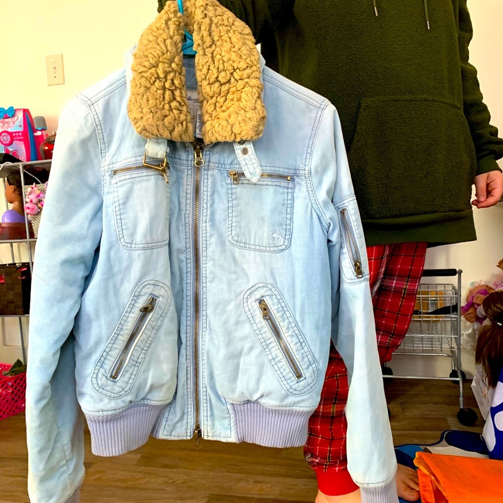 Light blue Abercrombie and Fitch woman's jacket